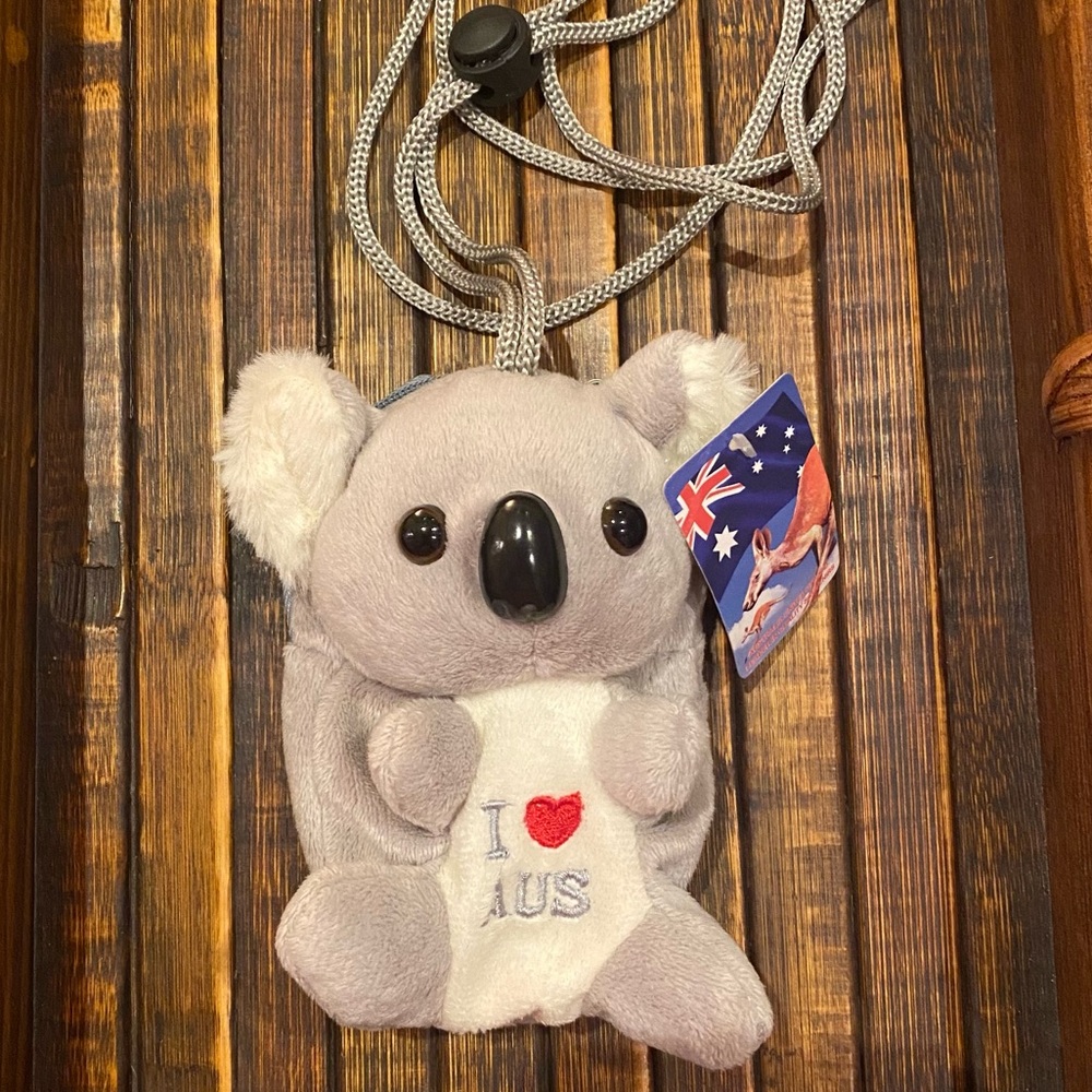 Plush koala I ❤️ Australia miniature Crossbody purse